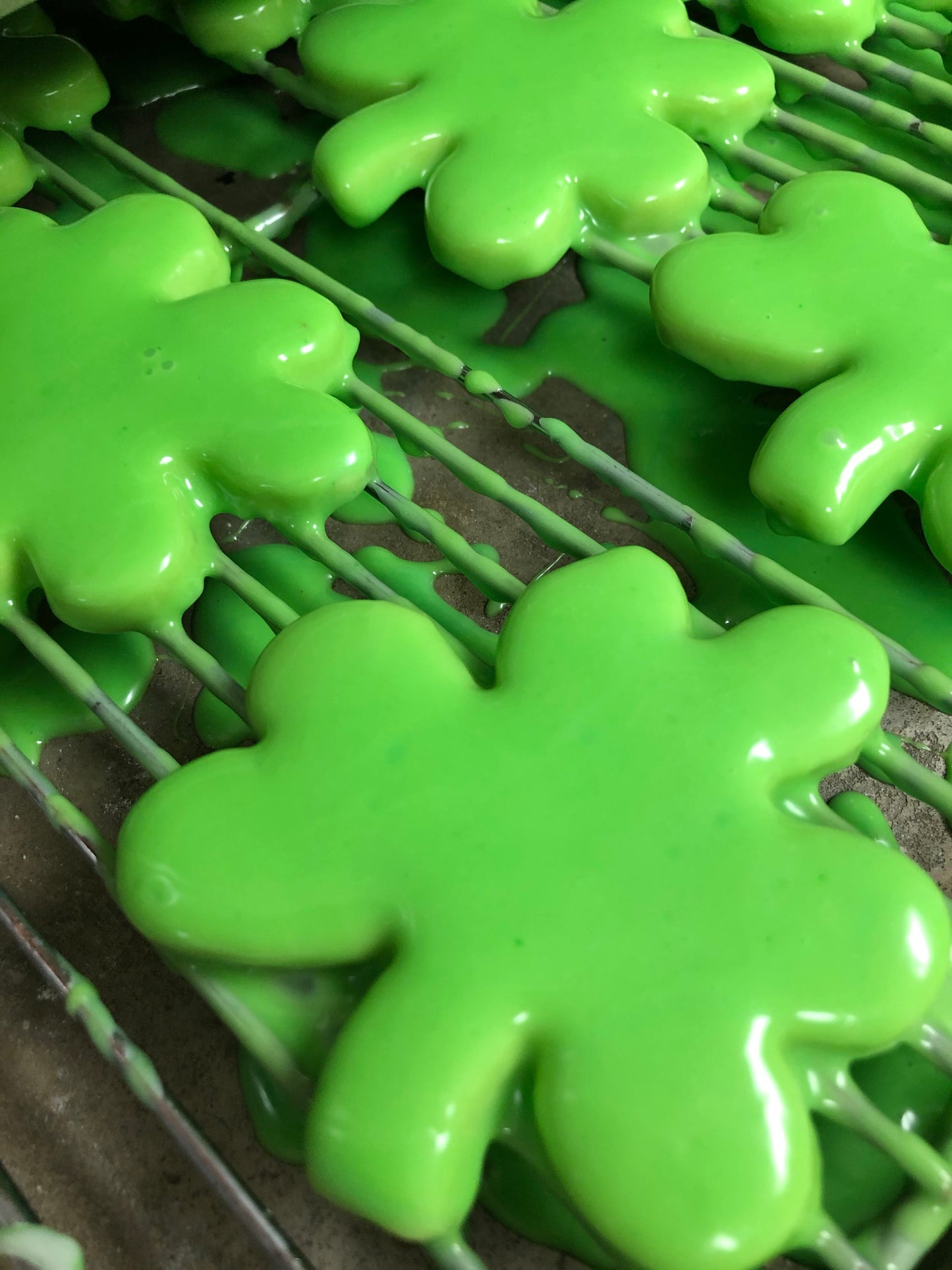 Iced Shamrock Cookies